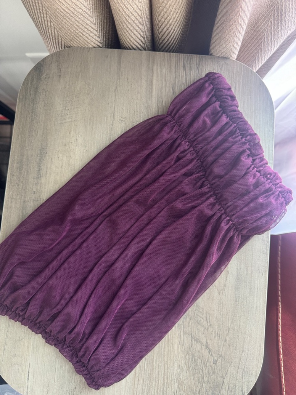 Free People Strapless Ruched Tube Top or Bralette in Deep Plum